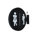Luminoso em LED - Banheiro WC Dupla Face - Feminino Masculino - Luminária de Parede - Display Bar - 25x25cm - Fonte Bivolt