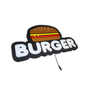 Kit Luminosos em LED - Burguer + Hot Dog - Letreiro - Luminária de Parede - Placa - Fonte Bivolt - 2 Peças