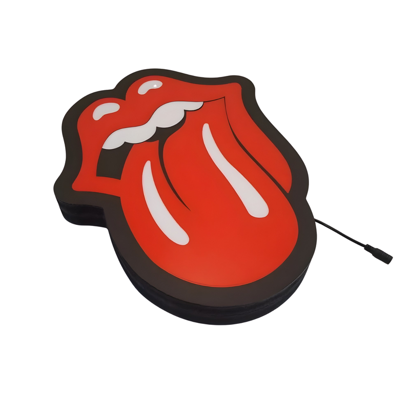 Luminoso em LED - The Rolling Stones - Luminária de Parede - 50x35cm - Fonte Bivolt