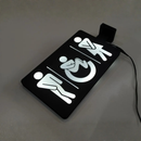 Luminoso em LED - Banheiro WC Dupla Face - Feminino Masculino Cadeirante - Luminária de Parede - Display Bar - 50x25cm - Fonte Bivolt