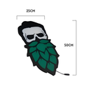 Luminoso em LED - Caveira Barba Lúpulo - Luminária de Parede - Display Bar - 25x50cm - Fonte Bivolt