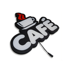 Luminoso em LED - Café - Luminária de Parede - Display Bar - 35x30cm - Fonte Bivolt