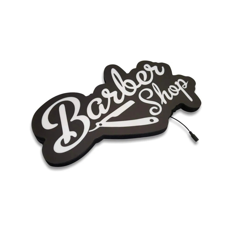 Luminoso em LED - Barber Shop - Luminária de Parede - Display Bar - 45x28cm - Fonte Bivolt