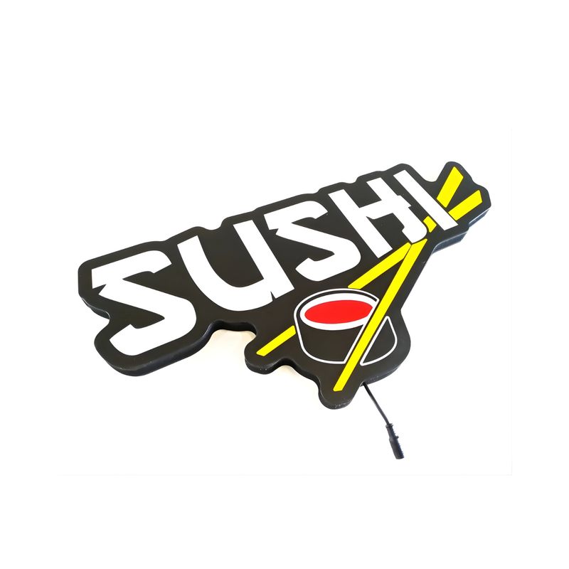 Luminoso em LED - Sushi - Luminária de Parede - Letreiro - Display Bar - 60x29m - Fonte Bivolt
