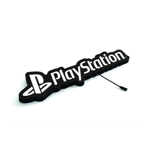Luminoso em LED - Playstation Logo - Luminária de Parede - Decoração Gamer - 60x15cm - Fonte Bivolt