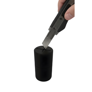 Recipiente para Lâminas de Estilete - Preto - Design Redondo