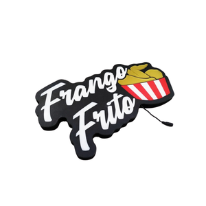 Luminoso em LED - Frango Frito - Luminária de Parede - Letreiro - Display Bar - 48x28cm - Fonte Bivolt