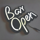 Luminoso em LED - Bar Open - Luminária de Parede - Display Bar - 35x30cm - Fonte Bivolt