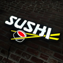 Luminoso em LED - Sushi - Luminária de Parede - Letreiro - Display Bar - 60x29m - Fonte Bivolt