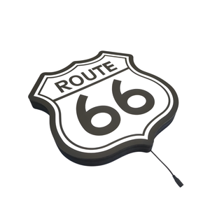 Luminoso em LED - Route 66 - Luminária de Parede - Display Bar - 45x30cm - Fonte Bivolt