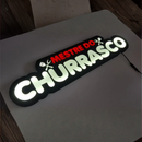 Luminoso em LED - Mestre do Churrasco - Luminária de Parede - Display Bar - 60x15cm - Fonte Bivolt