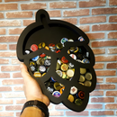 Quadro - Porta-Tampinhas - Folha de Lúpulo - Bar - Parede - Decoração - 38x27cm