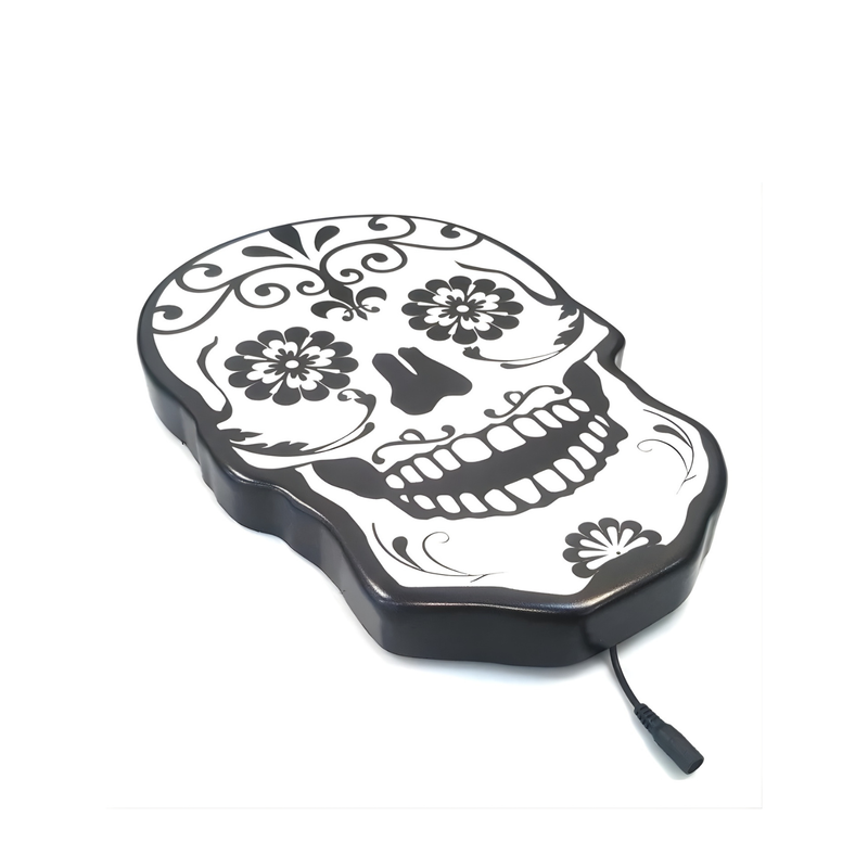 Luminoso em LED - Caveira Mexicana - Luminária de Parede - Display Bar - 30x45cm - Fonte Bivolt