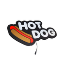 Kit Luminosos em LED - Burguer + Hot Dog - Letreiro - Luminária de Parede - Placa - Fonte Bivolt - 2 Peças