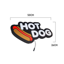 Kit Luminosos em LED - Burguer + Hot Dog - Letreiro - Luminária de Parede - Placa - Fonte Bivolt - 2 Peças