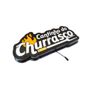 Luminoso em LED - Cantinho do Churrasco - Luminária de Parede - Display Bar - 50x25cm - Fonte Bivolt