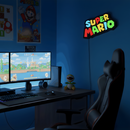 Luminoso em LED - Super Mario Bros - Luminária de Parede - Decoração Gamer/Geek - 45x23cm - Fonte Bivolt